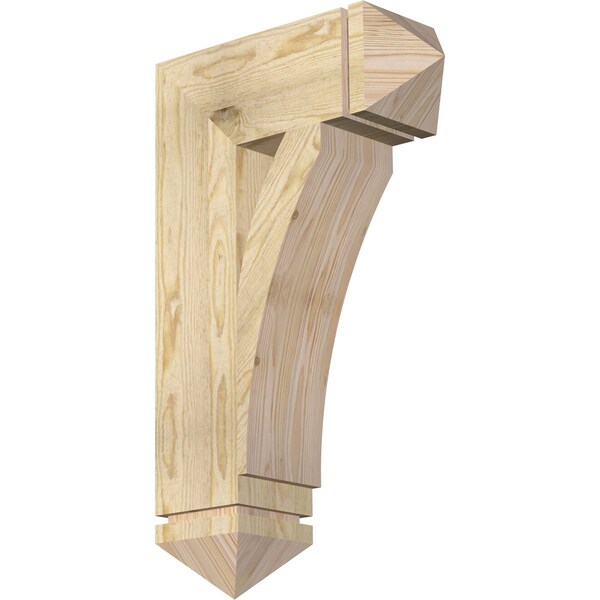Ekena Millwork Thorton Arts & Crafts Rough Sawn Bracket, Douglas Fir, 6"W x 18"D x 30"H BKT06X18X30THR03RDF - main
